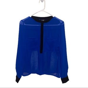 [a.n.a] Dark Blue Blouse with Pockets